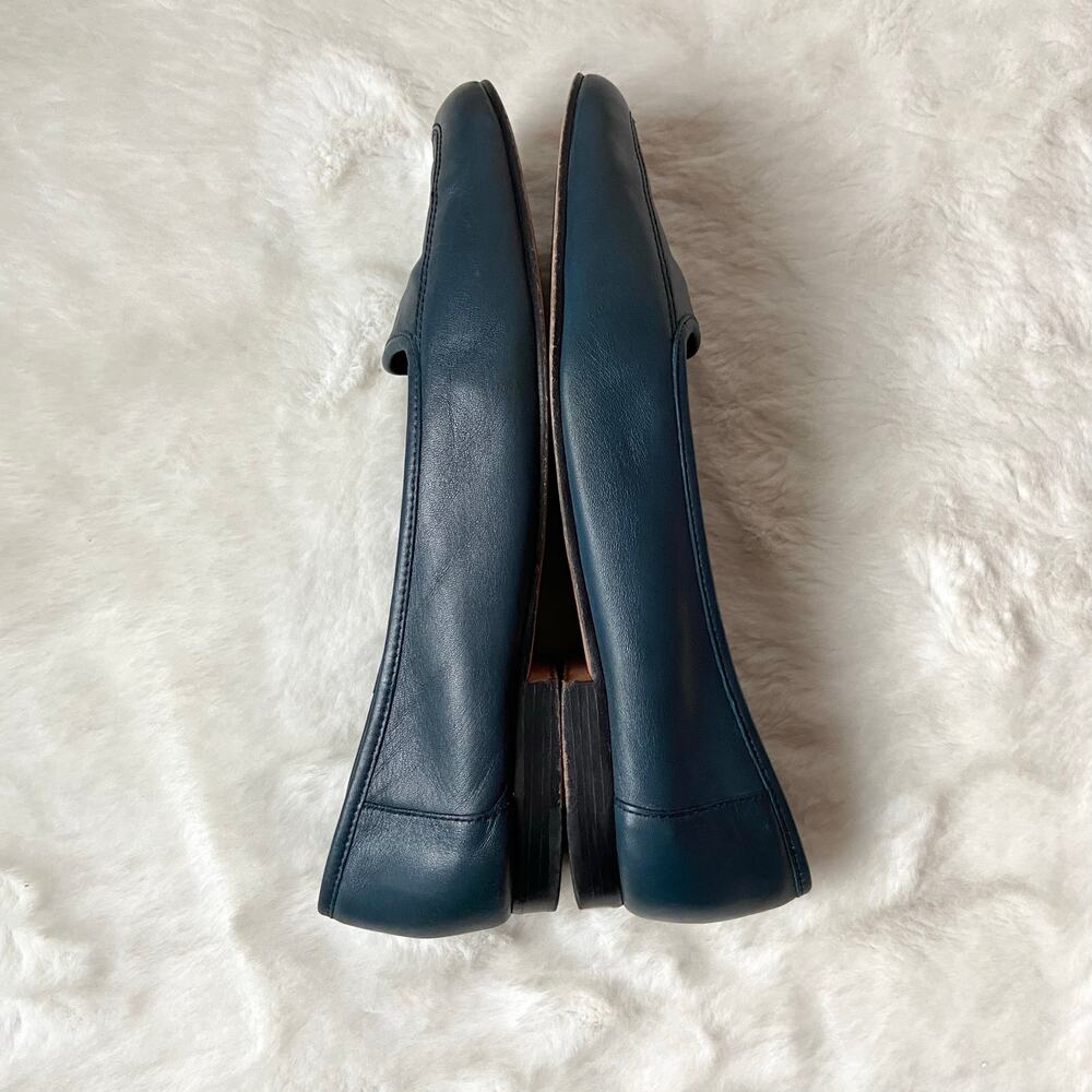 Enzo Angliolini Vintage Blue Leather Loafer Flats Size 9 - Picture 5 of 7
